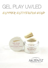 Glitter Glistening Gold Metallic - Akzentz Gel Play UV/LED